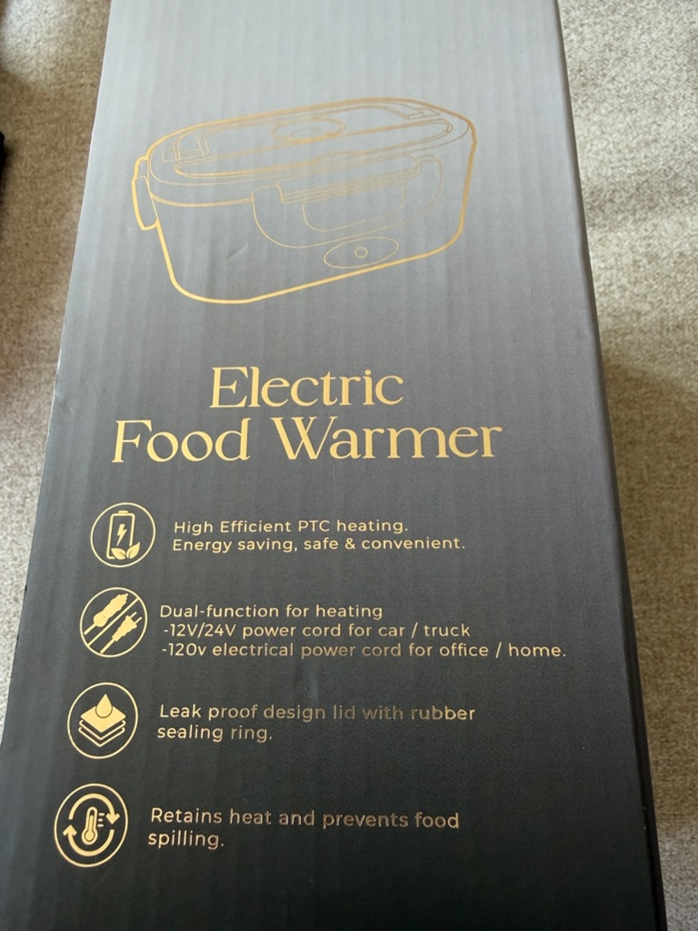 CWC Electric Food Warmer in Black and Gray - Picture 4 of 5